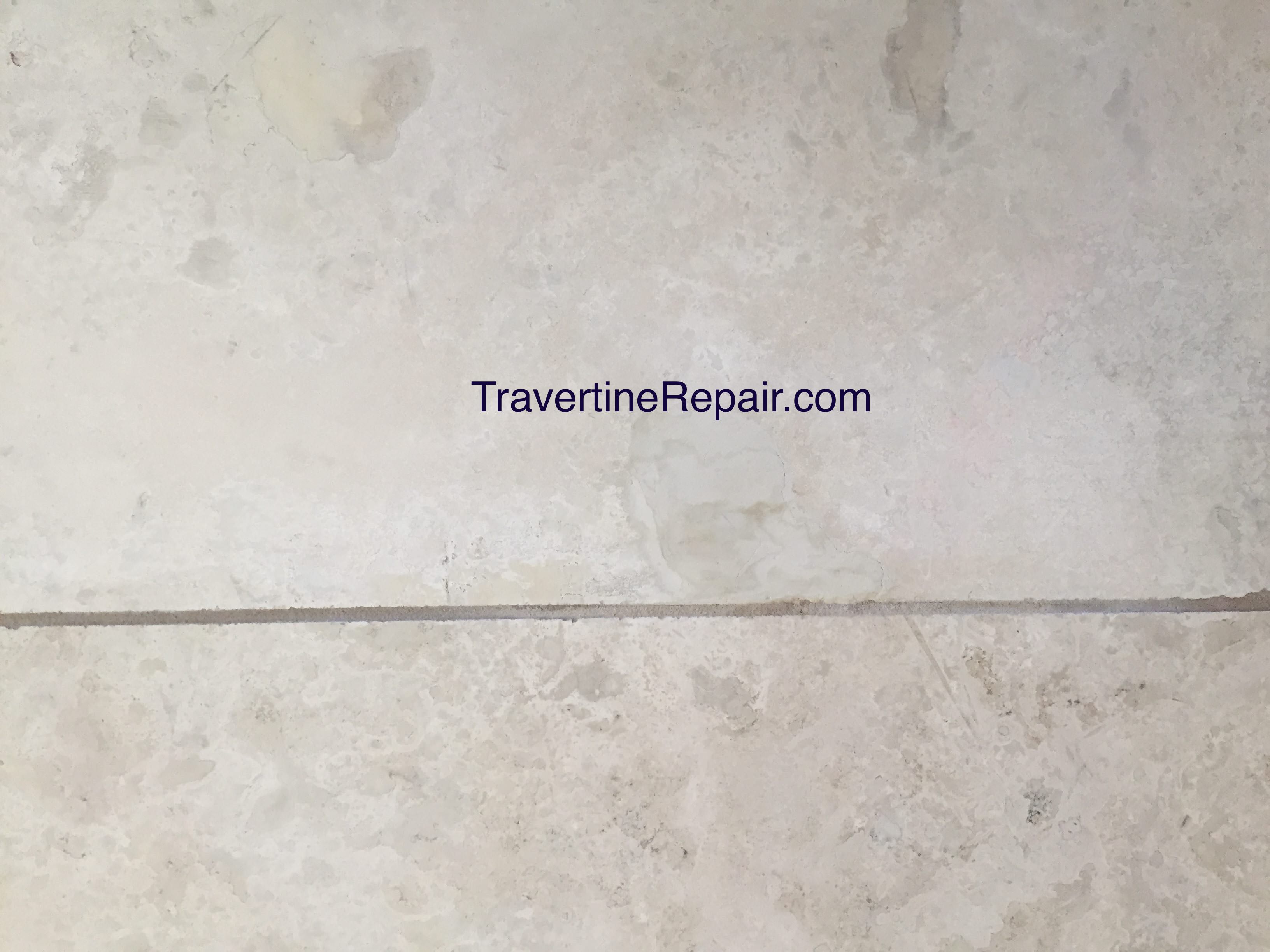 travertine holes after repairs